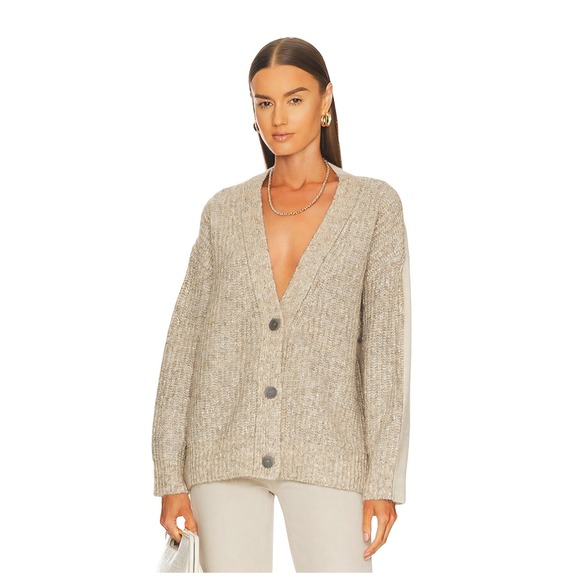 Universal Thread Sweaters - Universal Thread Womens Oversized Ribbed Cardigan Sweater Taupe Marl Medium